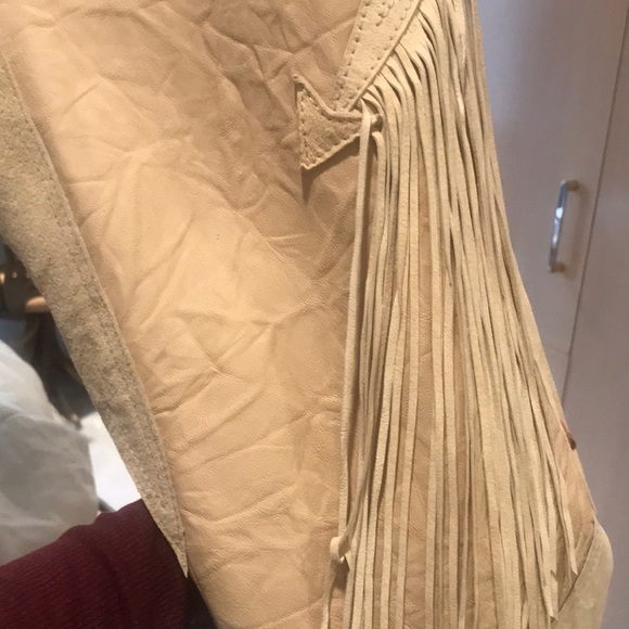 NWT Versace beige suede and leather pants - Picture 6 of 6